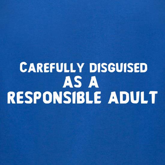 Disguised As A Responsible Adult t shirt